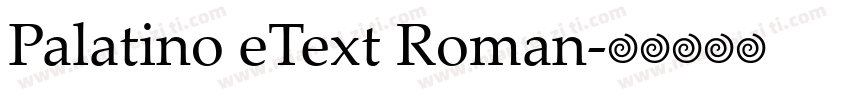 Palatino eText Roman字体转换